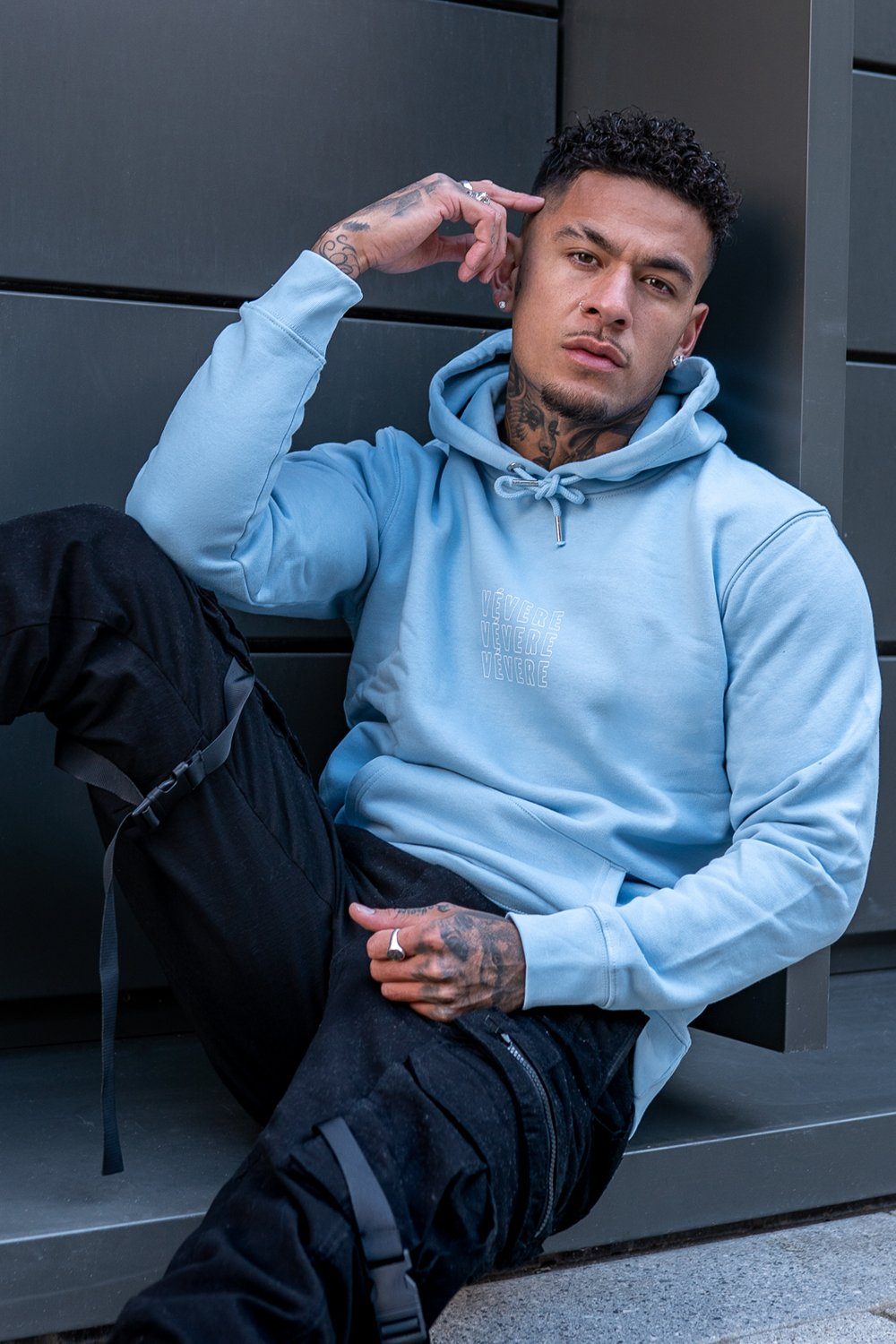 Dusky Blue Tré Hoodie 