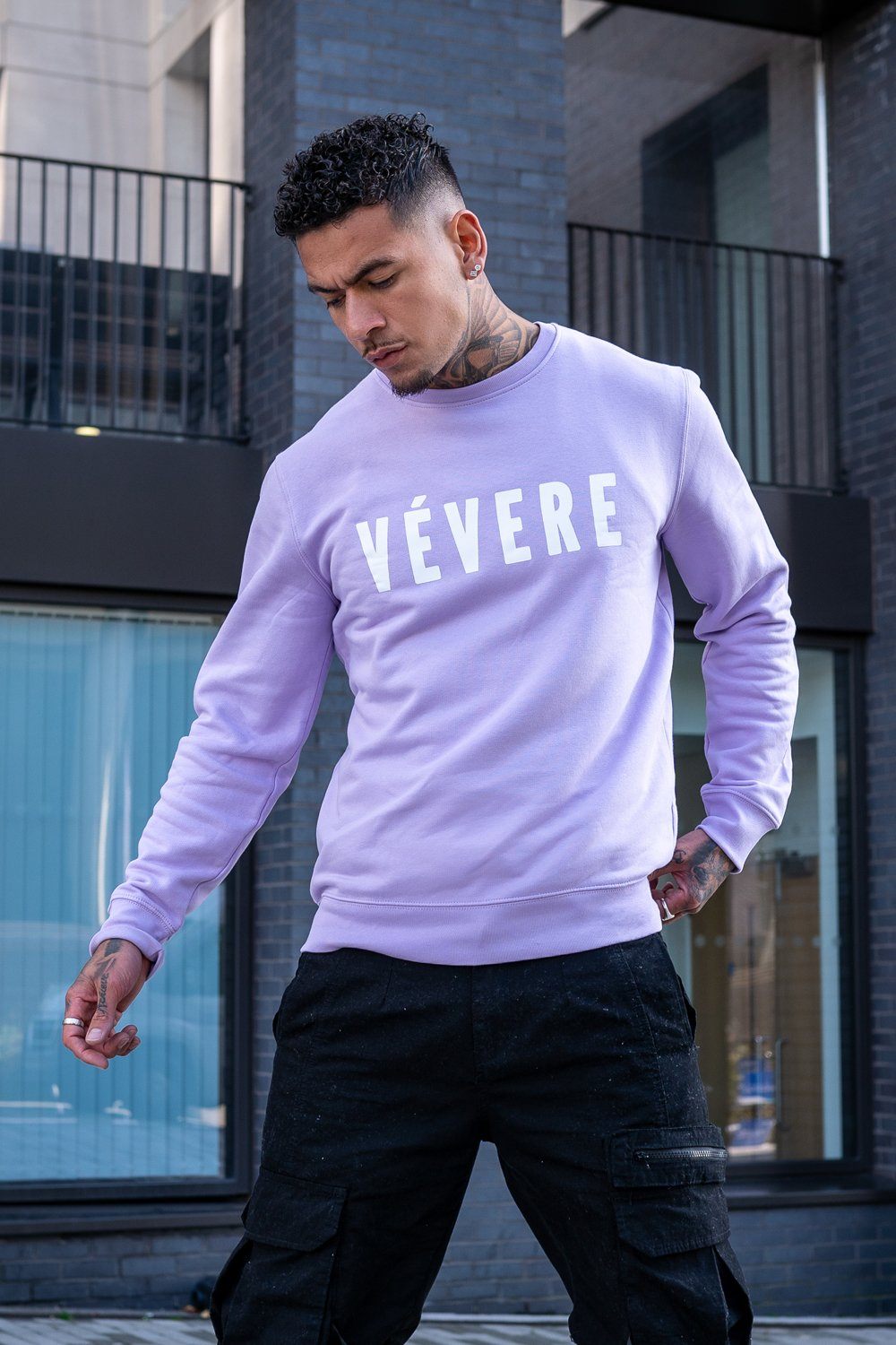Lilac Sweatshirt front- Vevere