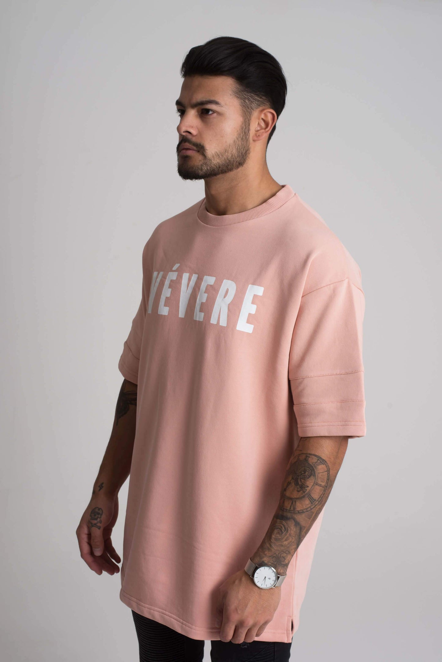 Peach Oversized T-Shirt side - Vevere