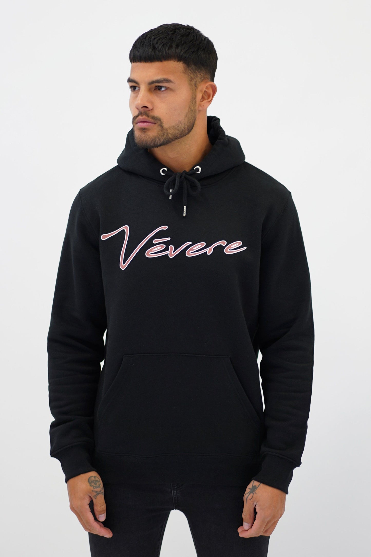 Black & Maroon Tessio Hoodie 