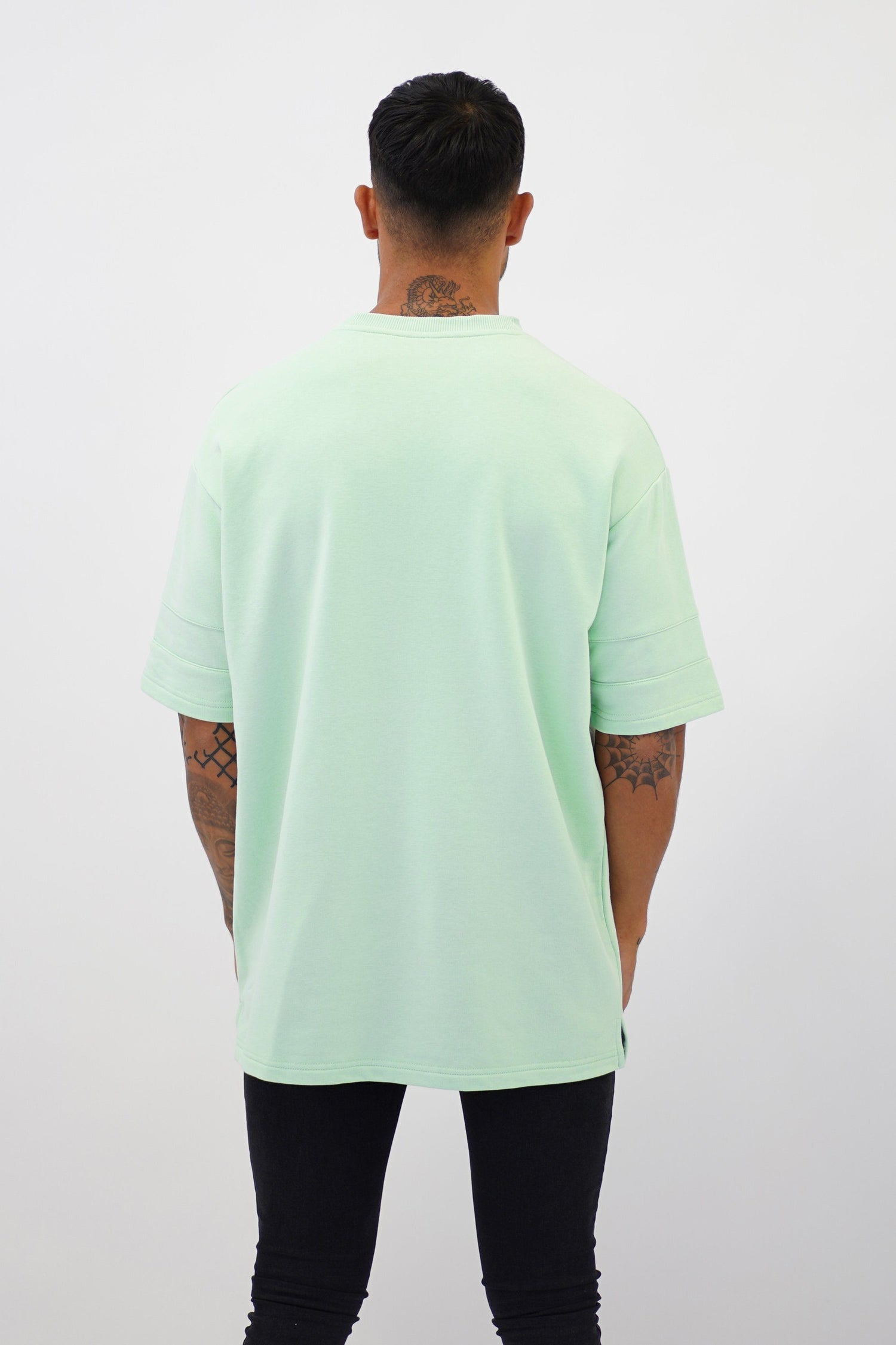 Pastel Green Oversized T-Shirt back - Vevere