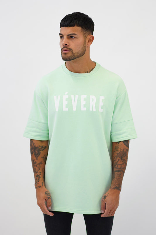 Pastel Green Oversized T-Shirt front - Vevere